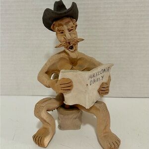VTG Tom Schoolcraft Cowboy Sculpture